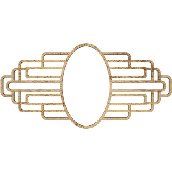 Ekena Millwork Elizabeth Architectural Grade PVC Pierced Medallion, 18"W x 9"H x 8 1/2"IH x 5"IW x 1/2"P, Bronze CMPP18X09EBABZ - main